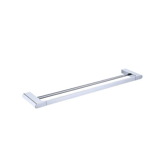 Wholesale Modern Bathroom Wall Mounted Brass Double Tiers Commercial Bathroom Towel Rack Set 