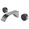 Double Knob Temperature Control Bathroom into The Wall Brass Chrome Crescent Design Faucet