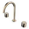 Three Hole Double Knob Basin Design Hidden Bathroom Chrome Plated High Brass Faucet