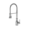 Contemporary Single Hole Kitchen Sink Faucets With Pull Down Sprayer And Brushed Nickel