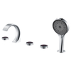 Four-hole Multi-function Brass Bathtub Faucet with Handheld Shower Head Set