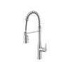 Single Handle Pull Down Kitchen Faucet Spring Sprayer Brushed Nickel Sink Faucet