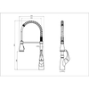Commercial Pull Down Spring Sprayer Brushed Nickel Kitchen Sink Faucet With Deck Plate Solid Brass