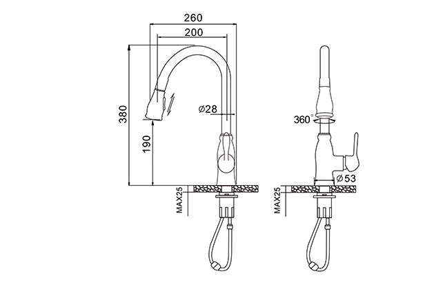 Single Handle Kitchen Faucet
