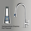 Pull-Down Kitchen Faucet With Digital Temperature Display Sprayer