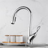 Yeelim Kitchen Sink Faucet With Pull Out Sprayer Chrome Gooseneck