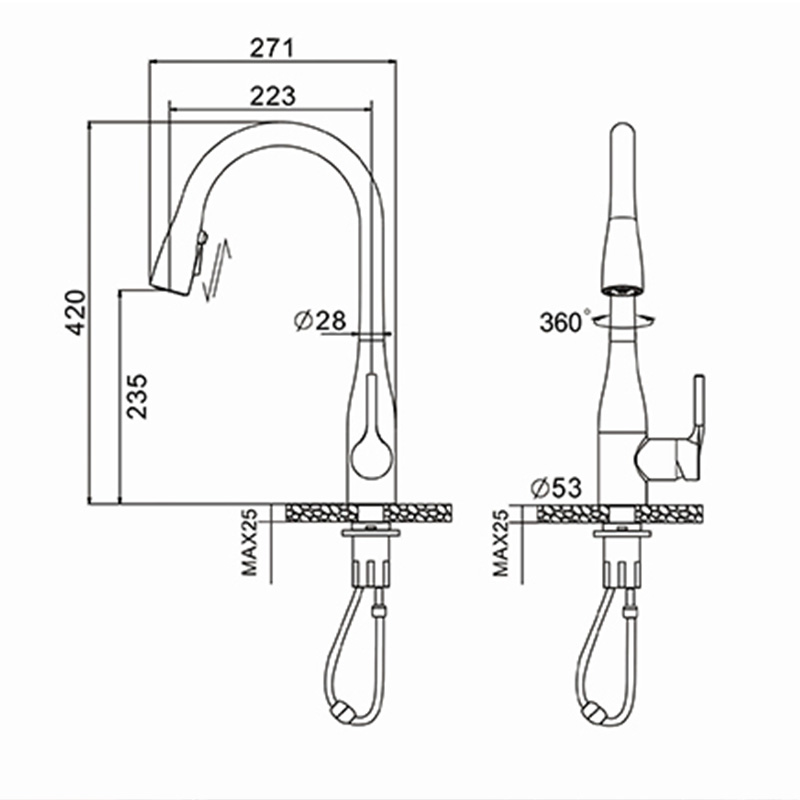 Polished Kitchen Faucet