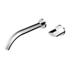 Yeelim Two-hole Hexagon Single Knob Temperature Control Bathroom into The Wall Chrome Plated Long Rod Brass Faucet