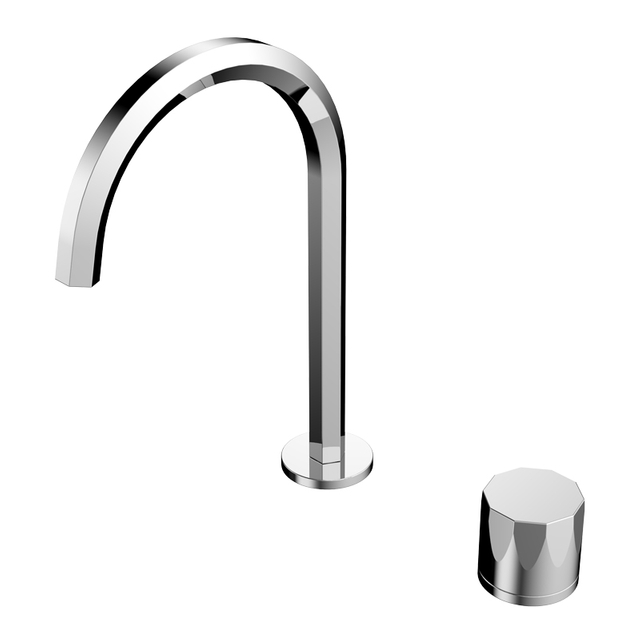 Yeelim Double Hole Single Knob Basin Design Hidden Bathroom Chromium-plated High-bar Brass Faucet
