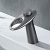 Yeelim Waterfall Bathroom Faucet Single Hole For Vessel Sink Gunmetal Black