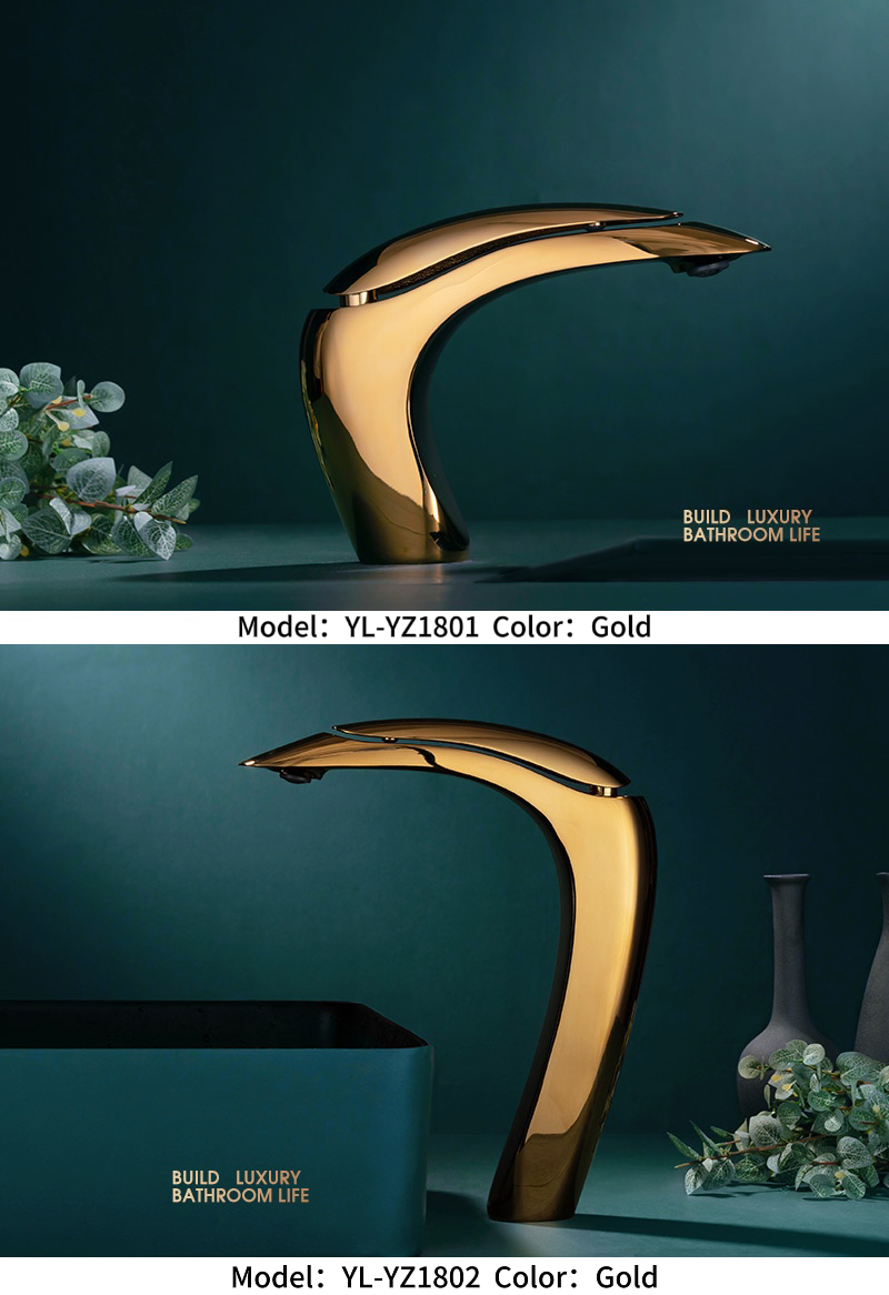 brushed gold bathroom faucets