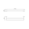 Stainless Steel Black Bar Towel Holder