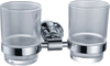 Chrome Double-sided Toothbrush Cup