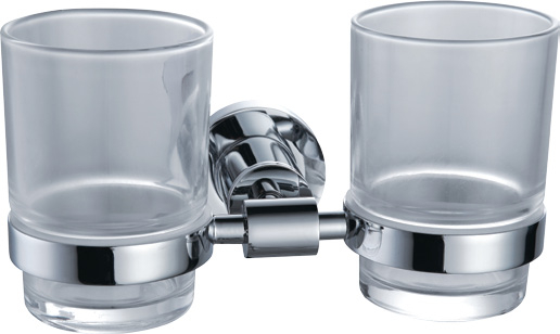 Chrome Double-sided Toothbrush Cup
