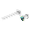 Yeelim Bathroom Double Hole Single Temperature Control into The Wall Concealed Brass Basin Faucet