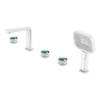 Yeelim Bathroom Tub Five-hole Temperature-controlled Concealed Brass Shower Faucet