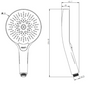 High-end Chrome Black Panel Multi-functional Shower Handheld Shower Head