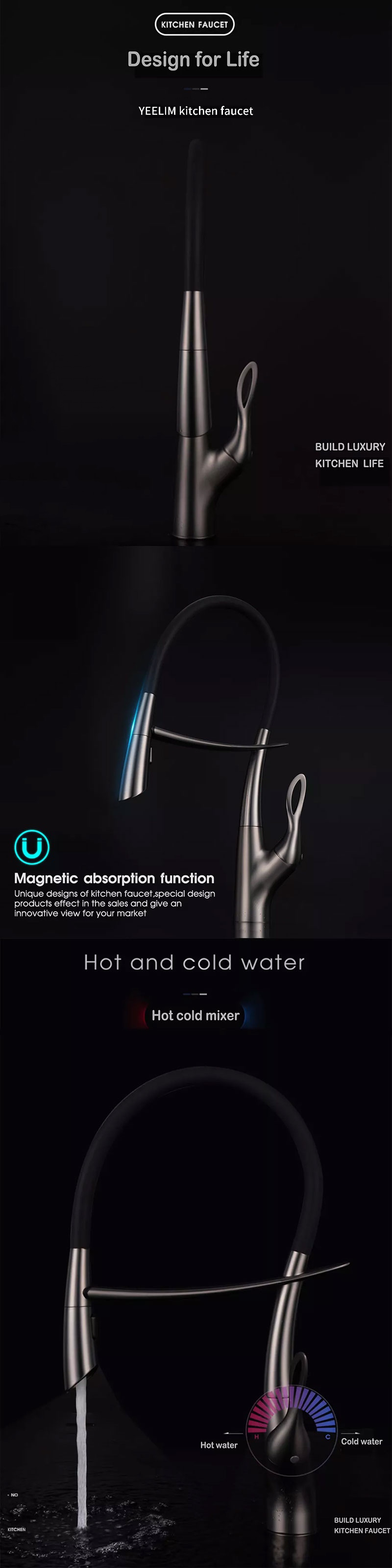 Black Kitchen Faucet