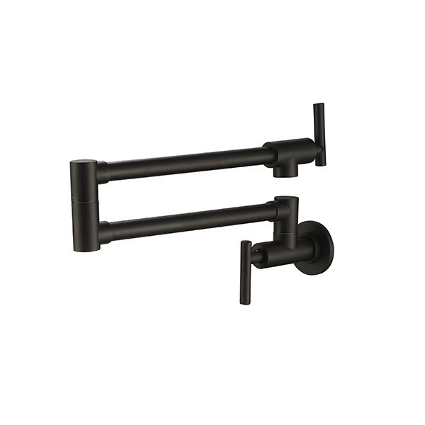 Black Single Lever Wall Mounted Basin Tap