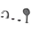 Four-hole Multi-function Brass Bathtub Faucet with Handheld Shower Head Set