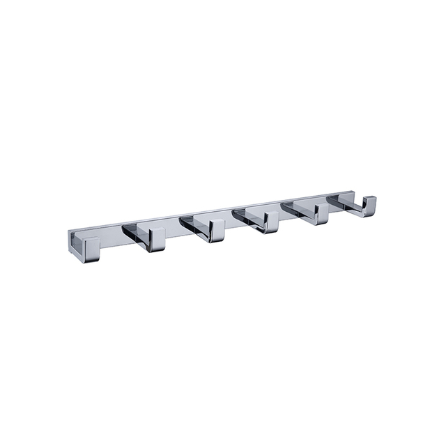 Stainless Steel Row of Six Hooks