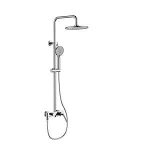 Single Handle Bathroom Brass Shower Temperature Controlled Handheld Top Spray Shower Set