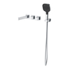Yeelim Bathroom Dual Temperature-controlled Switch into Wall Concealed Faucet with Handheld Shower Head