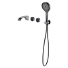 Four-hole Multi-functional Brass Wall-mounted Shower Head with Handheld Shower Head Set