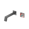 Evening Mist Series Double Hole Knob Temperature Control Bathroom Entrance Wall Brass Gun Ash Faucet