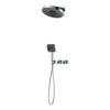 Yeelim Bathroom In-wall Temperature Controlled Faucet with Shower Handheld Shower with Top Spray