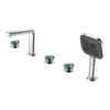 Yeelim Bathroom Tub Five-hole Temperature-controlled Concealed Brass Shower Faucet