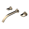 Three Hole Double Knob Temperature Control Bathroom into The Wall Chrome Plated Short Rod Brass Faucet