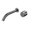 Two Hole Single Knob Temperature Control Bathroom into The Wall Chrome Plated Long Rod Brass Faucet