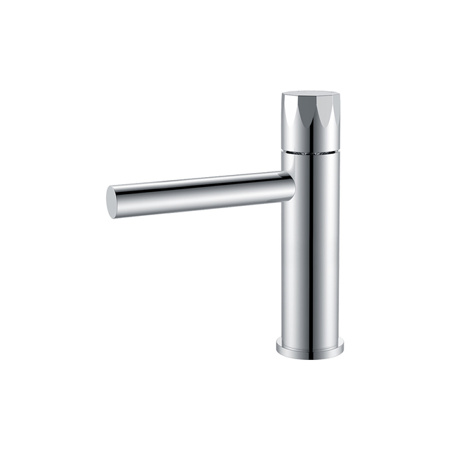 Unique Design of Chrome Plated Yeelim Brass Basin Single Lever Knob Temperature Control Faucet