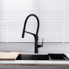 Yeelim Pull Down Kitchen Sink Faucet With Silicone Flexible Hose
