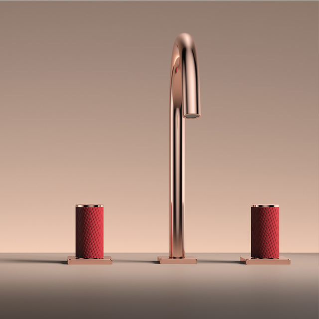 Yeelim 3 Hole Bathroom Sink Facuet Wholesale 8 Inch Widespread Rose Gold