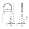 Single Handle Pull Down Kitchen Faucet Spring Sprayer Brushed Nickel Sink Faucet