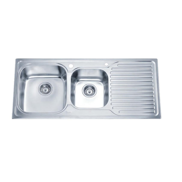 two bowl kitchen sinks