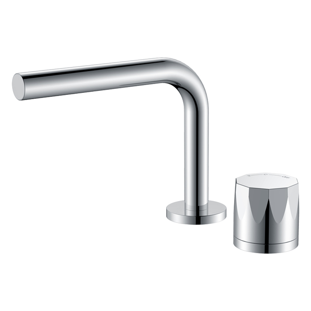 Double Hole Single Knob Switch Basin Concealed Design Concealed Bathroom High Bar Chrome Brass Faucet