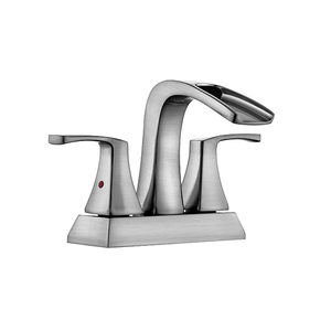 Yeelim Modern Brushed Gold Mixer Bathroom Basin Sink Faucet Contemporary Two Handle Water Taps