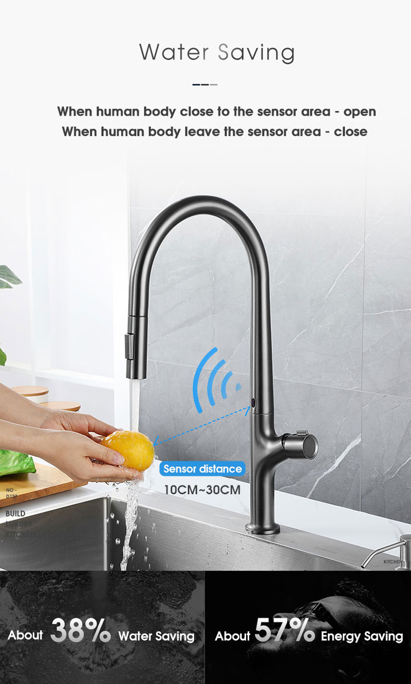 kitchen faucet with separate handle
