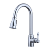 Yeelim Modern Single Handle Pull Down Kitchen Faucet Polished Chrome