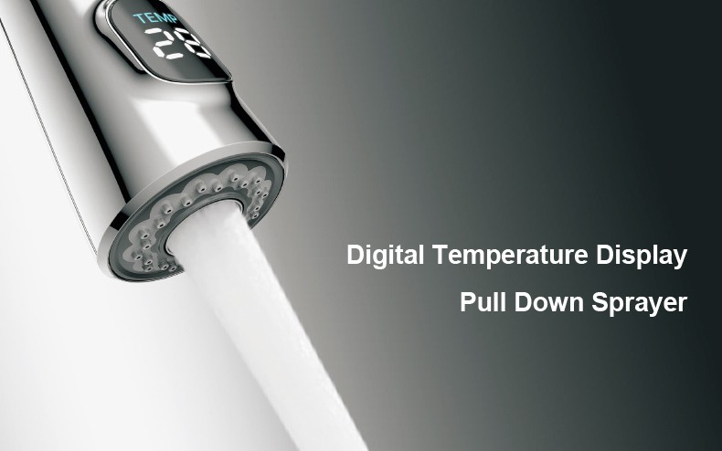 Temperature Display Kitchen Faucet