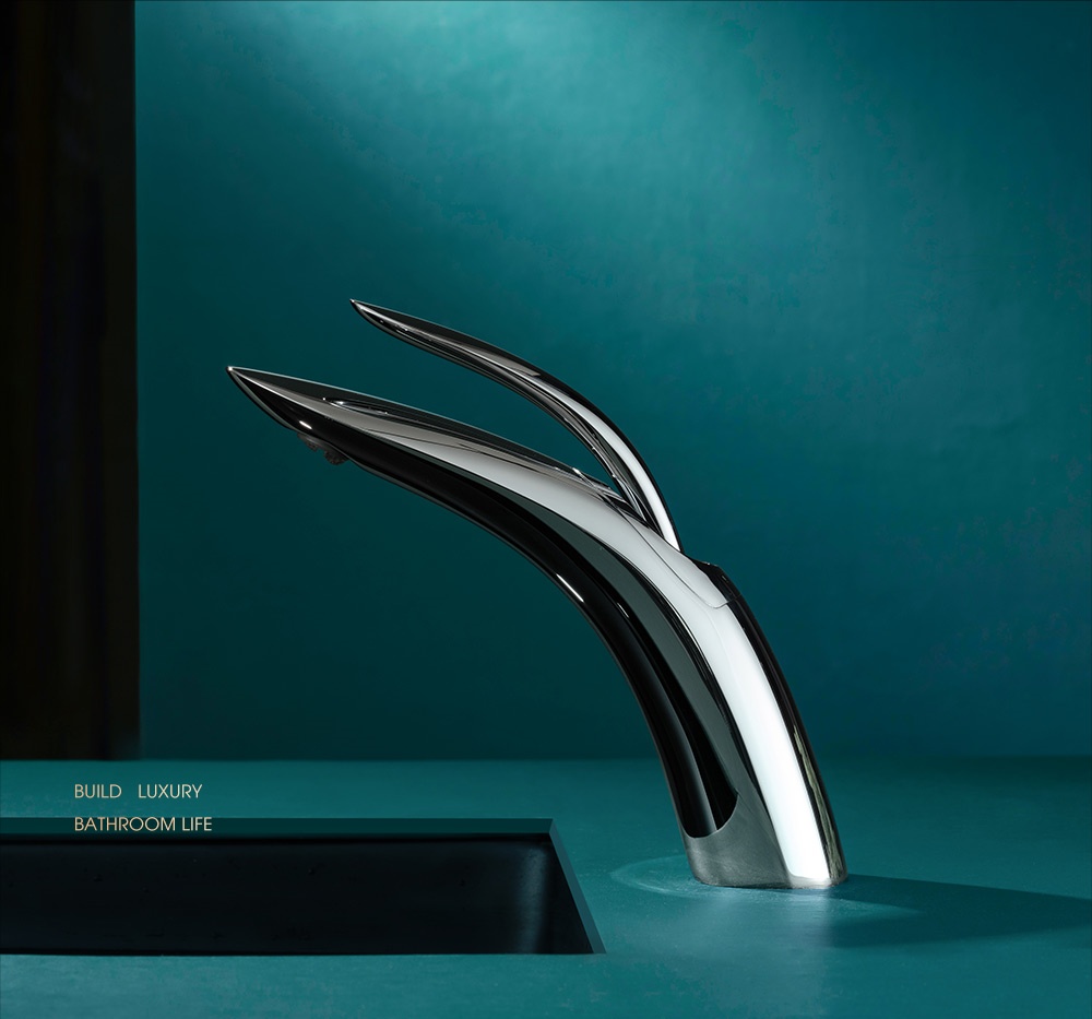 stainless bathroom faucet