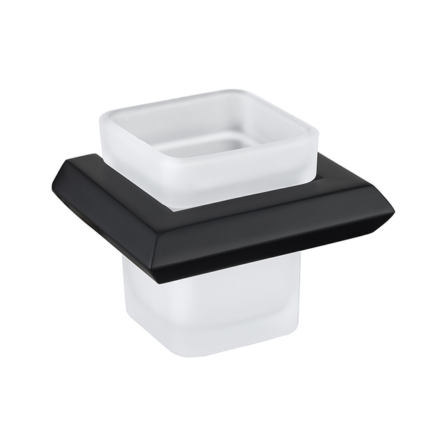 Black Stainless Steel Bathroom Mouthwash Holder