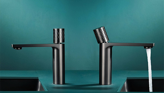 chrome bathroom faucet