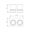 YEELIM Double Toothbrush Tumbler Holder