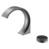 Single Knob Temperature Control Bathroom Sit-stand Basin Brass Chrome Crescent Design Faucet