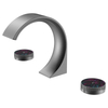 Yeelim Double Knob Temperature Control Bathroom Basin Seated Chrome Crescent Design Brass Faucet