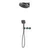 Yeelim Bathroom In-wall Temperature Controlled Faucet with Shower Handheld Shower with Top Spray
